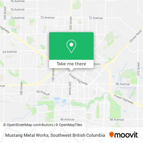 Mustang Metal Works map