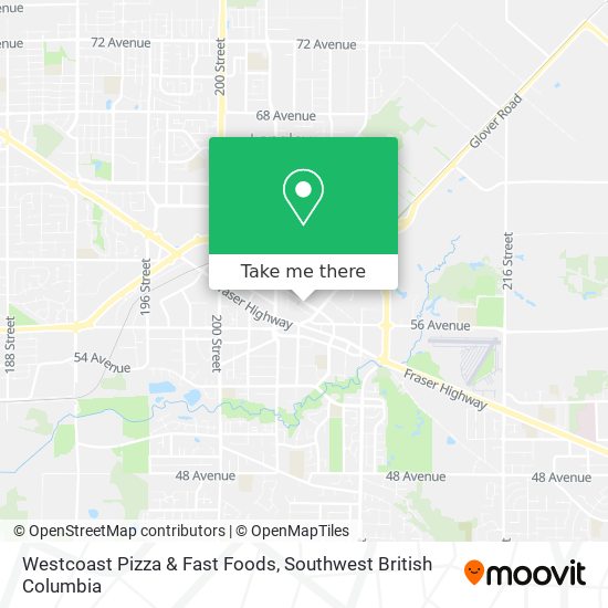 Westcoast Pizza & Fast Foods map