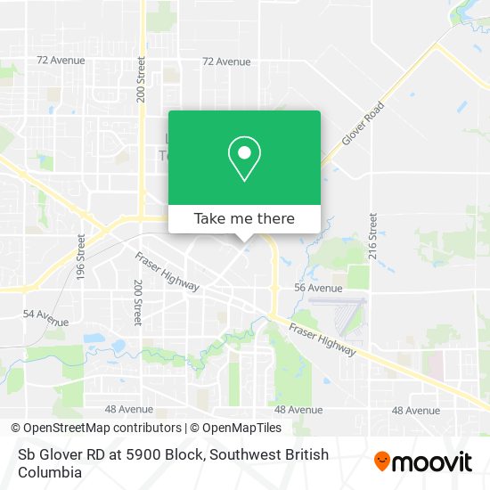 Sb Glover RD at 5900 Block map