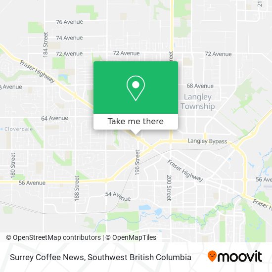 Surrey Coffee News map