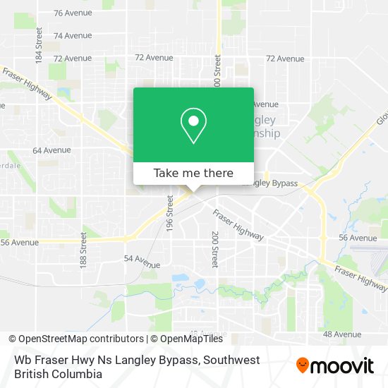 Wb Fraser Hwy Ns Langley Bypass map
