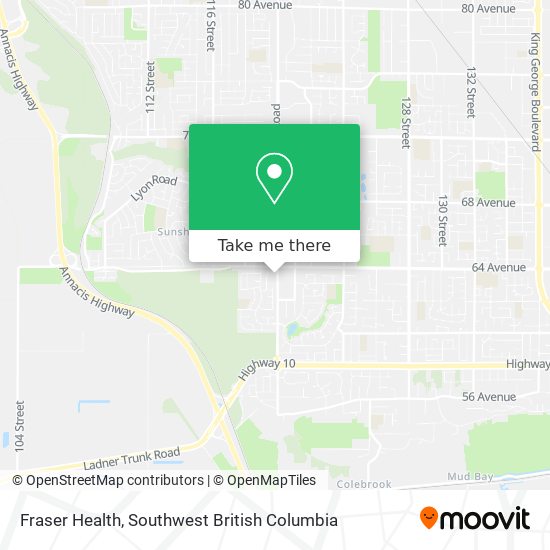 Fraser Health map