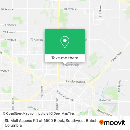 Sb Mall Access RD at 6500 Block map