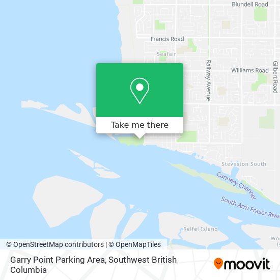 Garry Point Parking Area map