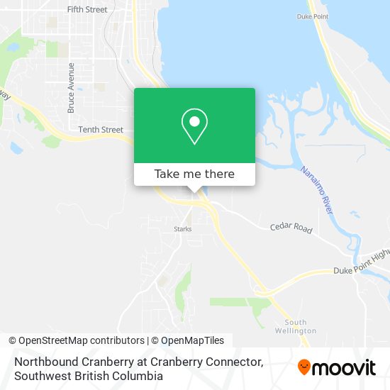 Northbound Cranberry at Cranberry Connector map