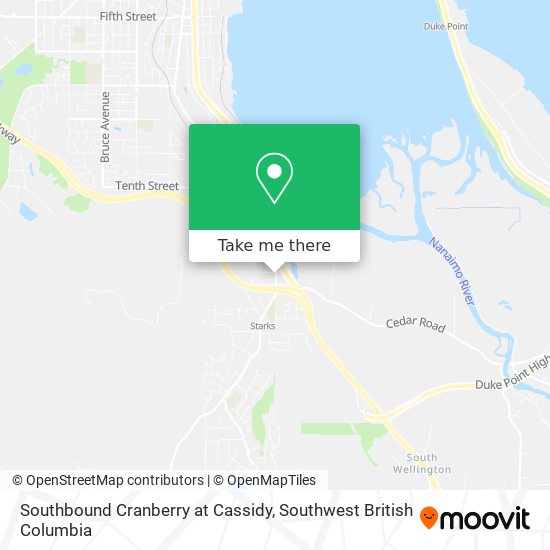 Southbound Cranberry at Cassidy map