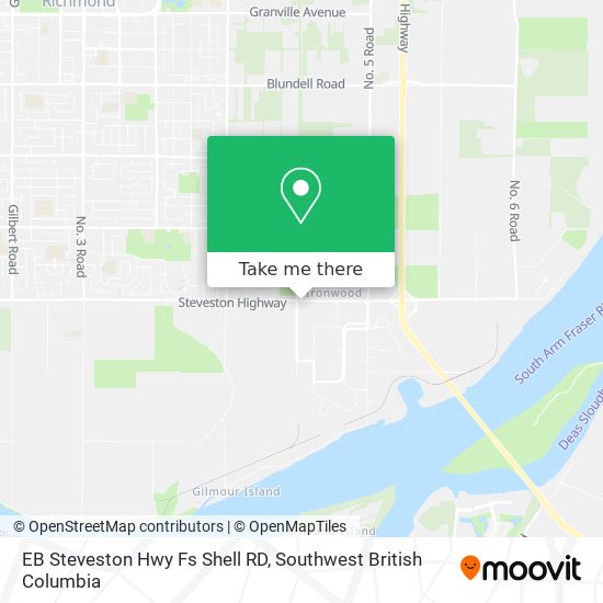 EB Steveston Hwy Fs Shell RD map