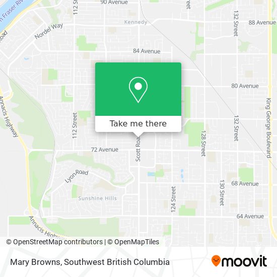 Mary Browns map