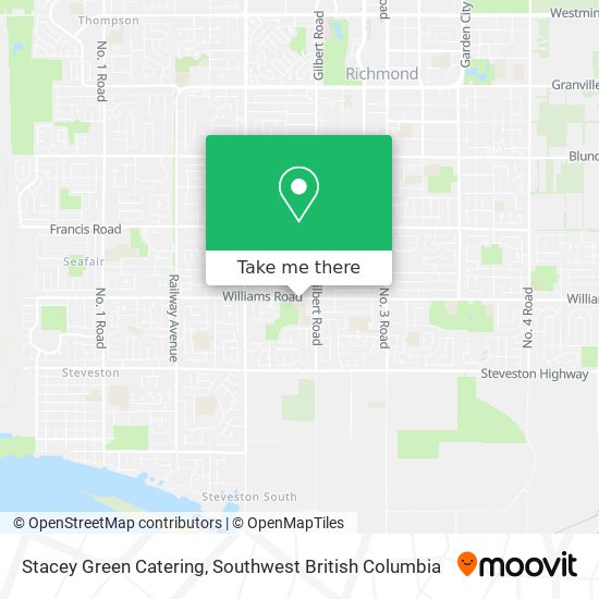 Stacey Green Catering map