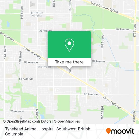 Tynehead Animal Hospital map