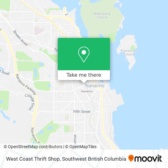 West Coast Thrift Shop map