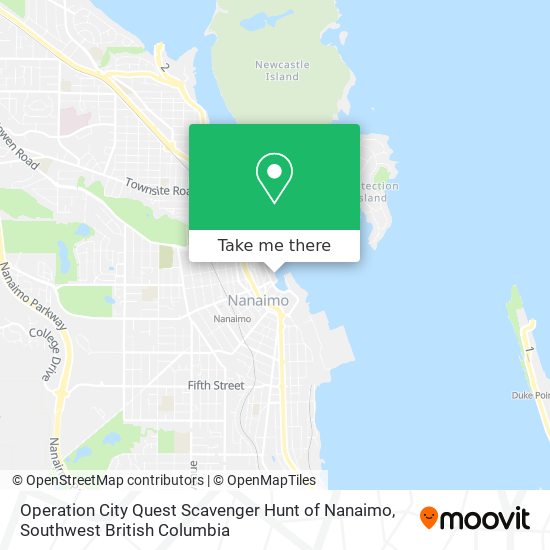 Operation City Quest Scavenger Hunt of Nanaimo map
