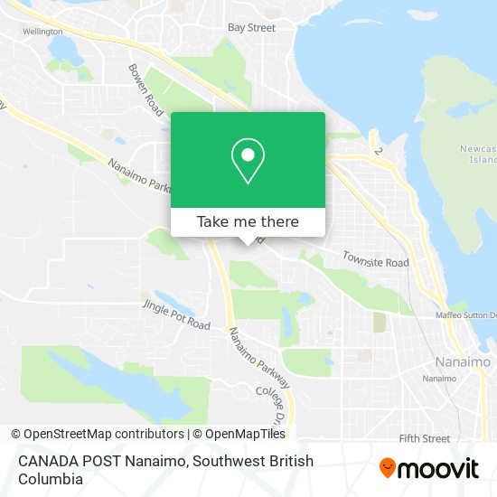 CANADA POST Nanaimo map