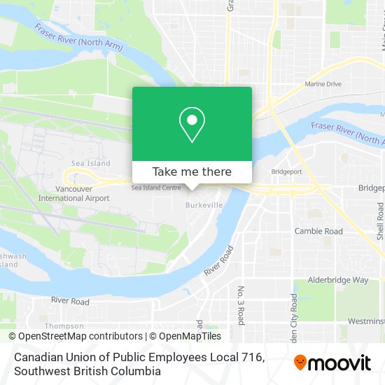 Canadian Union of Public Employees Local 716 map