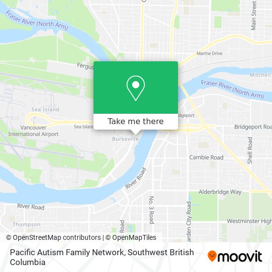 Pacific Autism Family Network map