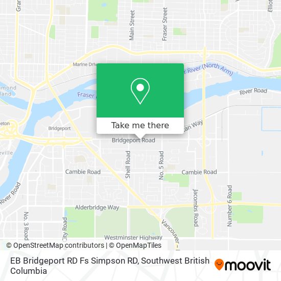 EB Bridgeport RD Fs Simpson RD map