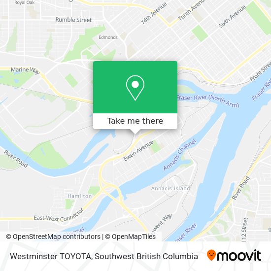 Westminster TOYOTA map
