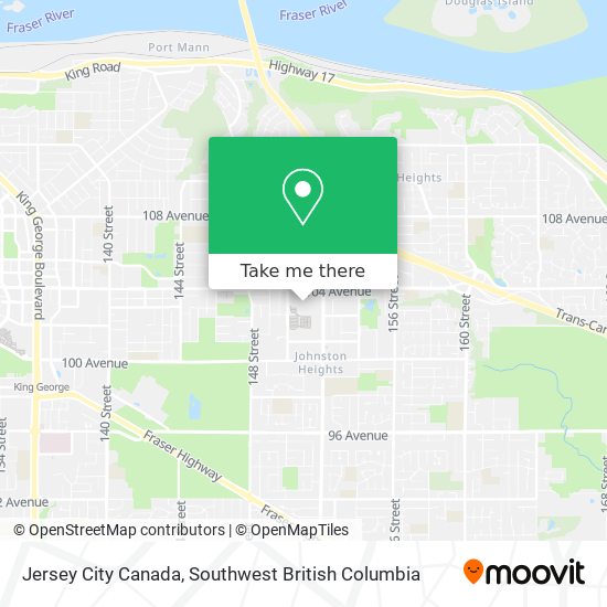 Jersey City Canada map
