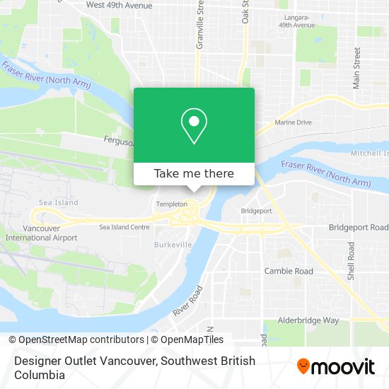 Designer Outlet Vancouver map