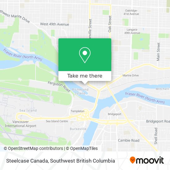Steelcase Canada map