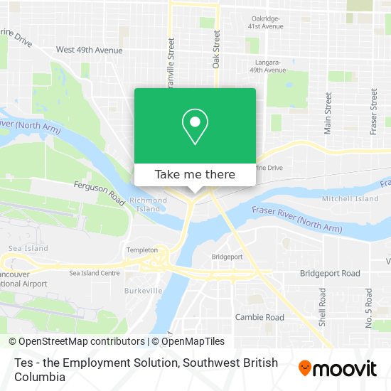 Tes - the Employment Solution map
