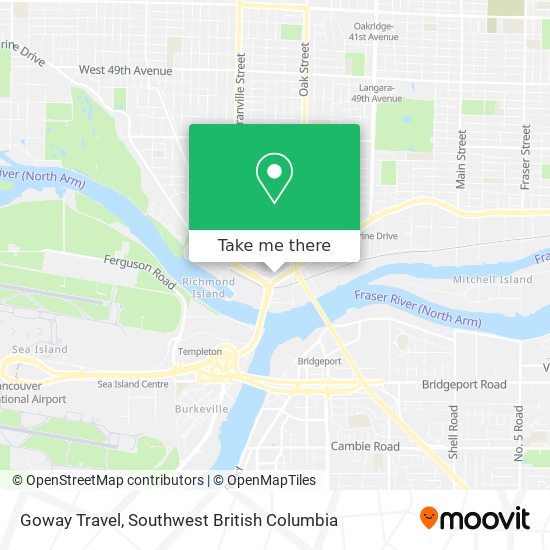 Goway Travel map