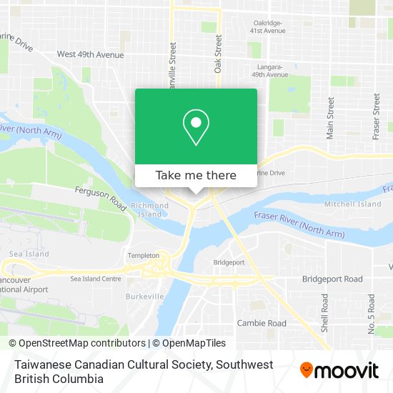 Taiwanese Canadian Cultural Society map
