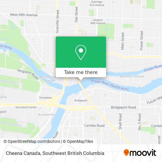 Cheena Canada map