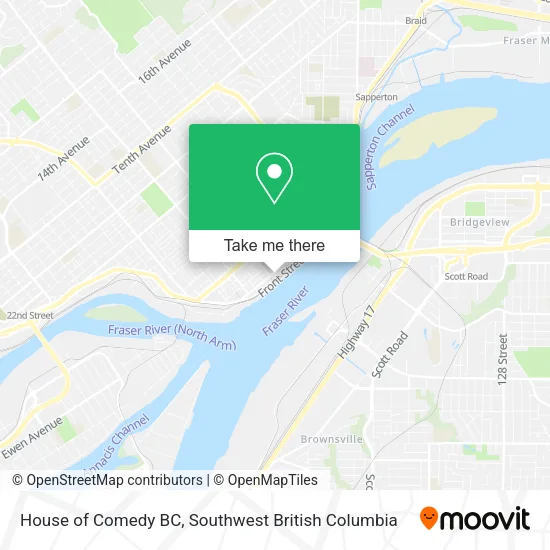 House of Comedy BC map