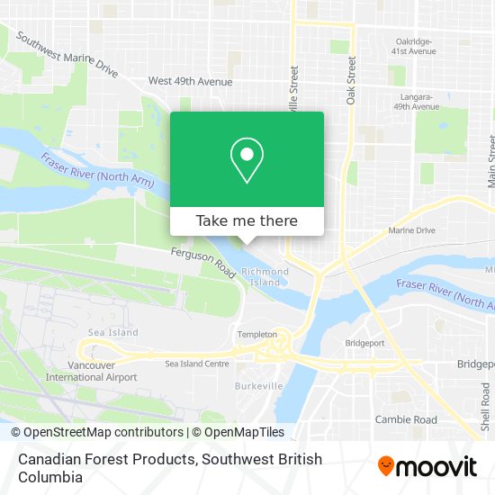 Canadian Forest Products map