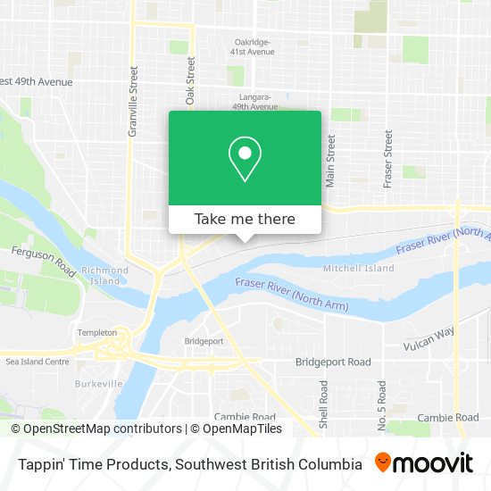 Tappin' Time Products map