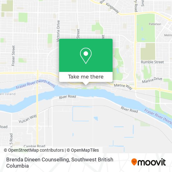 Brenda Dineen Counselling map