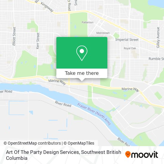 Art Of The Party Design Services map