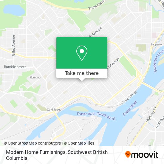 Modern Home Furnishings map