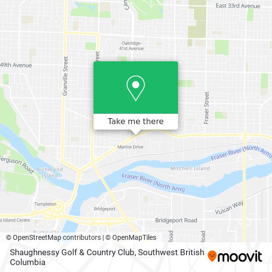 Shaughnessy Golf & Country Club map