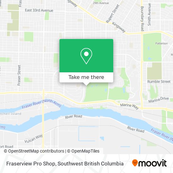 Fraserview Pro Shop map