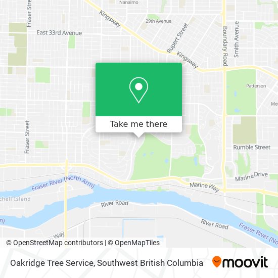 Oakridge Tree Service map
