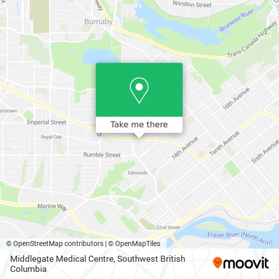 Middlegate Medical Centre map