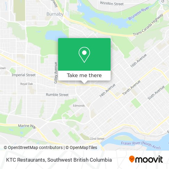 KTC Restaurants map