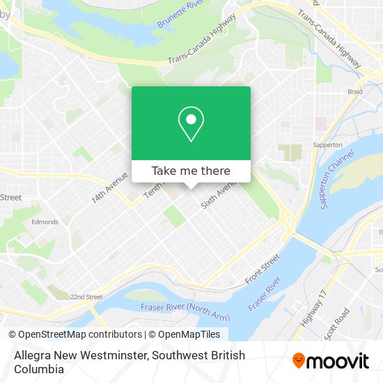 Allegra New Westminster map