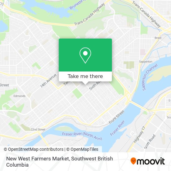 New West Farmers Market map