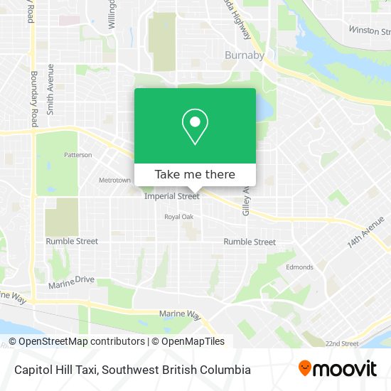 Capitol Hill Taxi map
