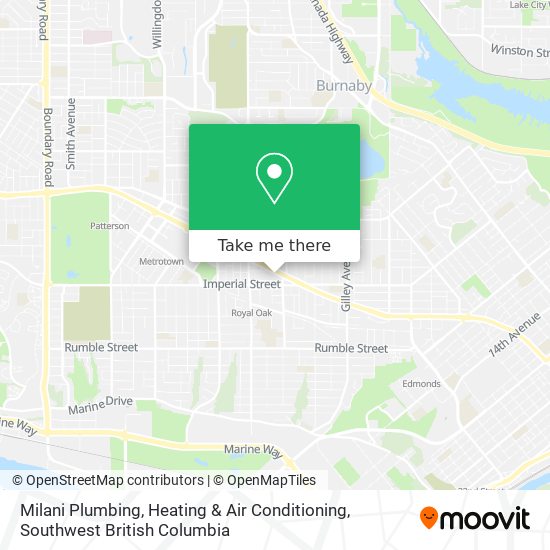 Milani Plumbing, Heating & Air Conditioning map