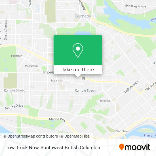 Tow Truck Now map