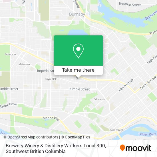 Brewery Winery & Distillery Workers Local 300 map