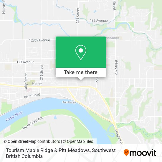Tourism Maple Ridge & Pitt Meadows map