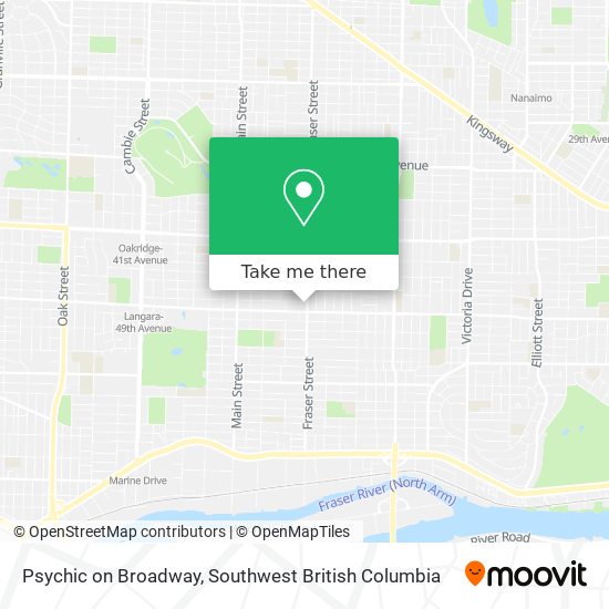 Psychic on Broadway map