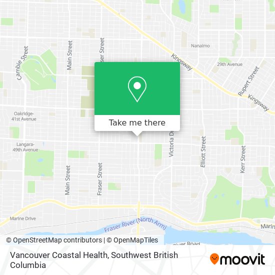 Vancouver Coastal Health map