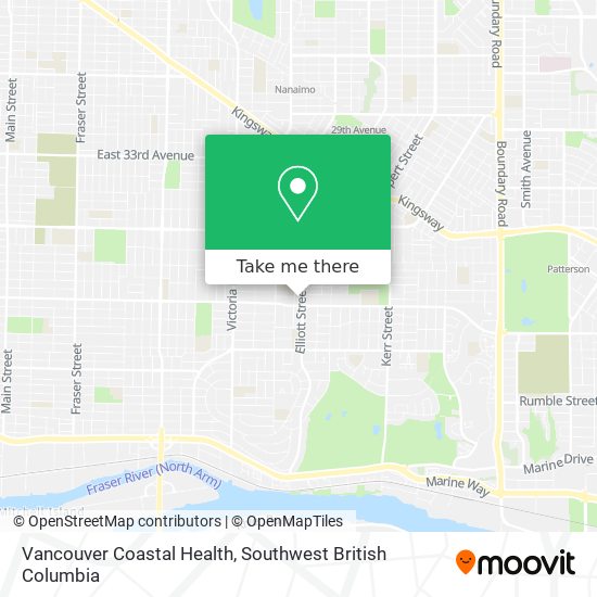 Vancouver Coastal Health map