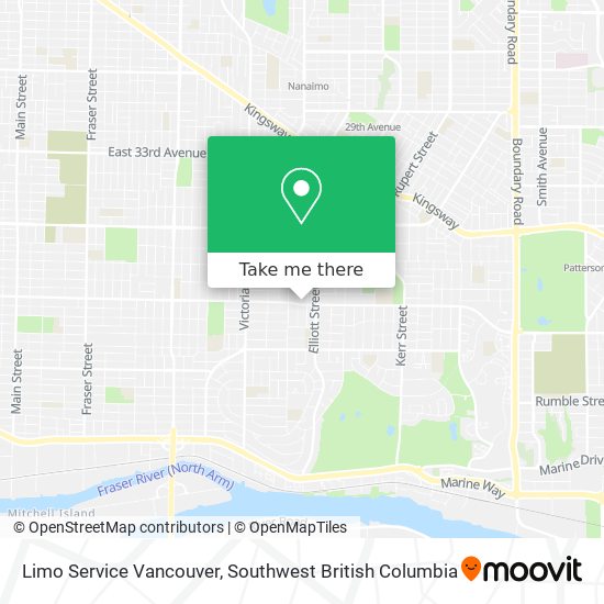Limo Service Vancouver map